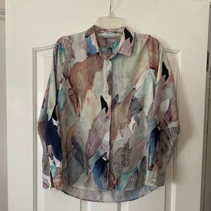 Silk like button down